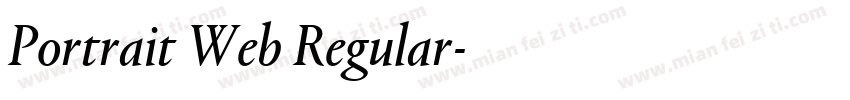 Portrait Web Regular字体转换